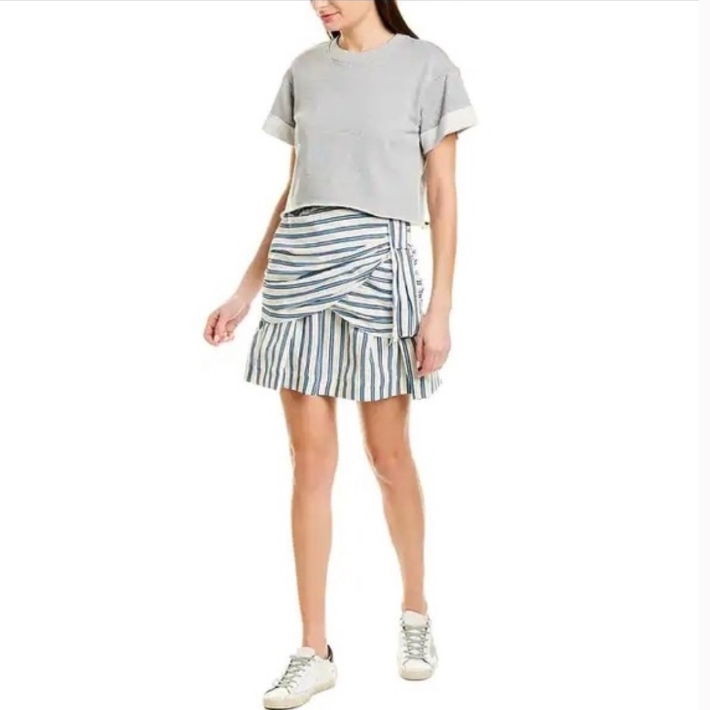 Derek Lam 10 Crosby 2 in 1 Stripe Tie Dress with Sweatshirt NWOT